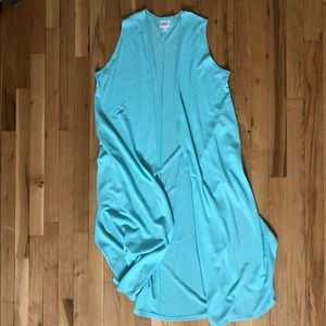 LuLaRoe Joy Vest aqua size small